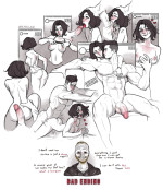 1girls 2boys abs ahe gao ambiguous penetration areolae ass bad end big penis biting — NTR hentai doujin
