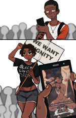 1girls 2koma 3boys after sex black lives matter cellphone censored chained chained wrists — NTR hentai doujin