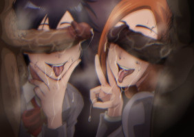 2boys 2girls after anal after fellatio after kiss after oral after orgasm after rape — NTR hentai doujin