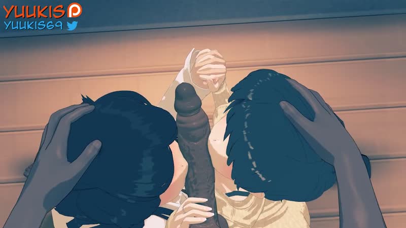 2girls 3boys 3d animated assisted fellatio bisexual bisexual female blowjob blowjob face — NTR hentai video