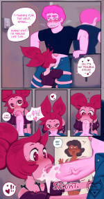 <3 1boy 2girls big penis blowjob blush blushing booty shorts bra strap cartoon network — NTR hentai doujin