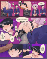 1boy 1girls ambiguous gender black hair bra breasts cheating cheating boyfriend cheating — NTR hentai doujin