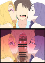 1boy 2girls bar censor big penis blonde hair censored cheating fate/grand order fate — NTR hentai doujin