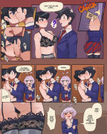 1boy 1girls adult and teenager age difference ambiguous gender black hair breasts — NTR hentai doujin