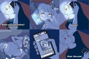1girls 5boys blowjob cheating cuck cuckold cuckolding cum english text facial fellatio — NTR hentai doujin