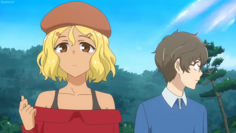 2boys 4girls after oral animated ass black hair blush brown eyes butt character clothed — NTR hentai video