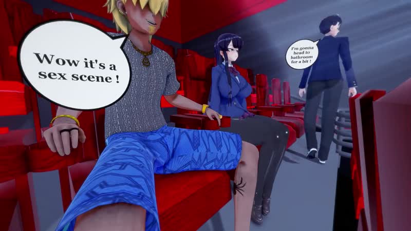 1girls 2boys 3d animated bent over big tits blowjob breasts cheating cheating girlfriend — NTR hentai video