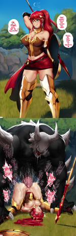 1boy 1girls abs ahe gao alternate breast size anal anal destruction anal sex animal — NTR hentai doujin