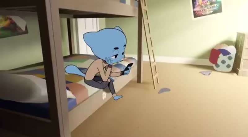 1boy 1girls anal animated anthro breast sucking cartoon network cat boy cat girl catboy — NTR hentai video