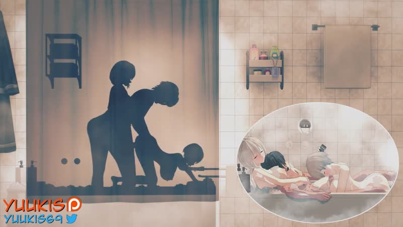 1boy 2girls 2girls1boy 3d animated bathroom bathtub big breasts cheating cheating — NTR hentai video