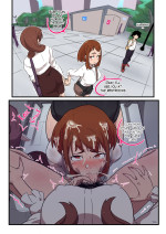 1boy 1futa 1girls 2022 2koma all fours ass in dress big breasts big penis blowjob face — NTR hentai doujin