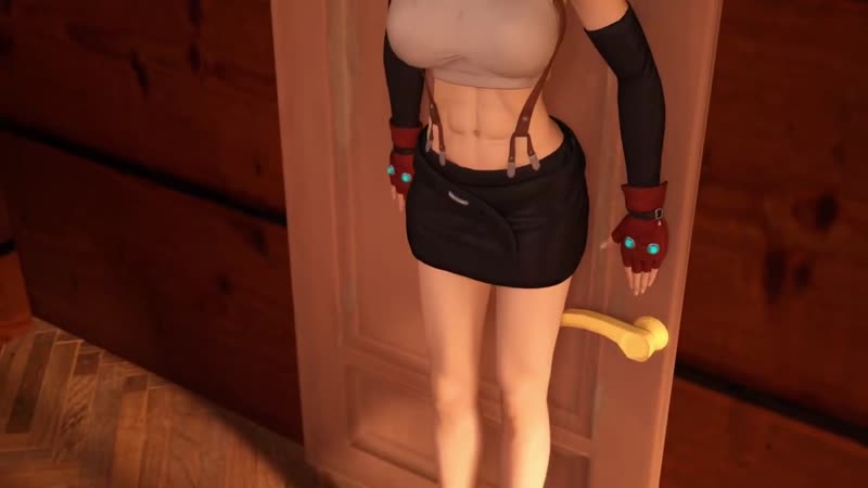 1boy 2boys 2girls 3d abs animated animation ass ass up athletic female barret wallace — NTR hentai video