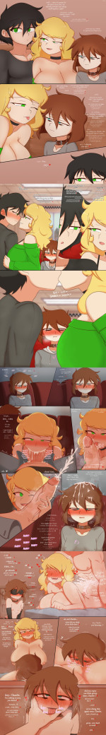 1boy 2girls absurd res after sex after vaginal ass bags under eyes bed bedroom belt — NTR hentai doujin