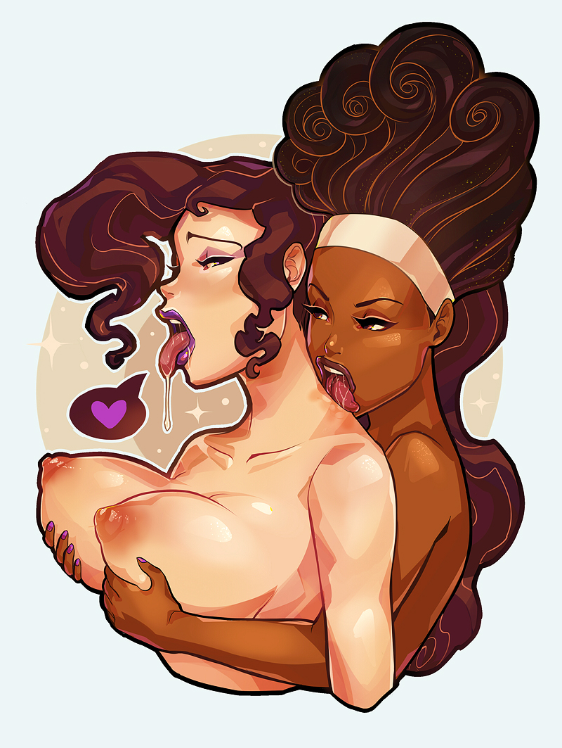 Calliope & Megara (Disney) Cartoon Porn – Ahe Gao – Breasts