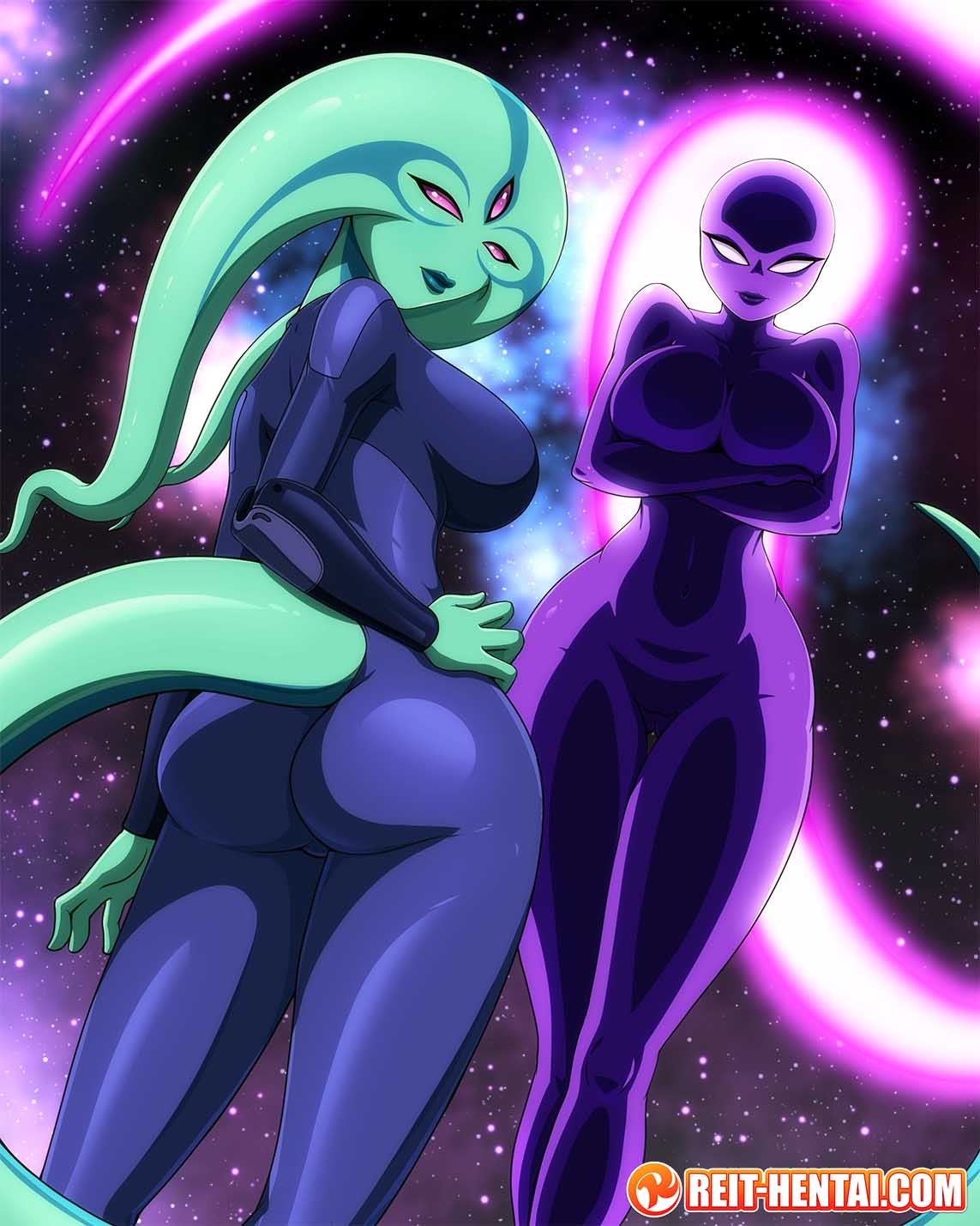 Anodite & Uxorite (Ben 10) Cartoon Porn – 3 Eyes – Alien