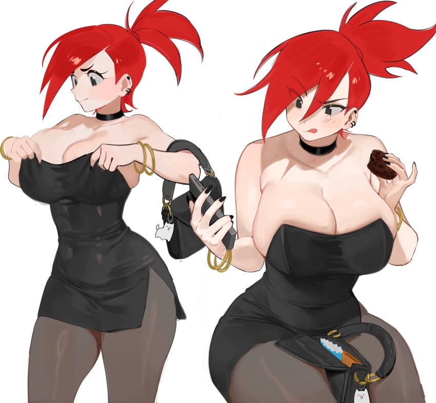 Adjusting Clothes Big Breasts Cartoon Porn