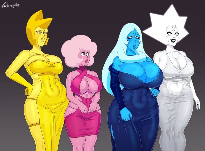 Blue Diamond & Diamond Authority (Cartoon Network) Cartoon Porn