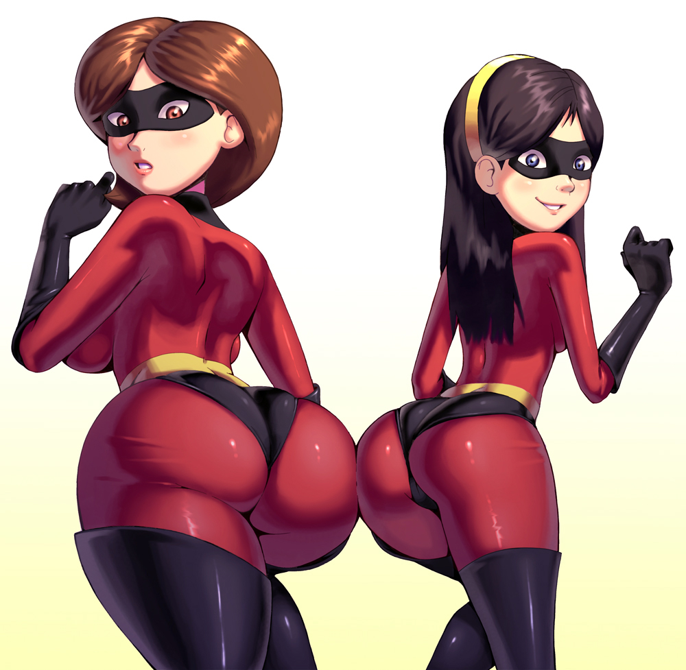Elastigirl & Helen Parr (Disney) Cartoon Porn – 2 Bodysuits – Armwear