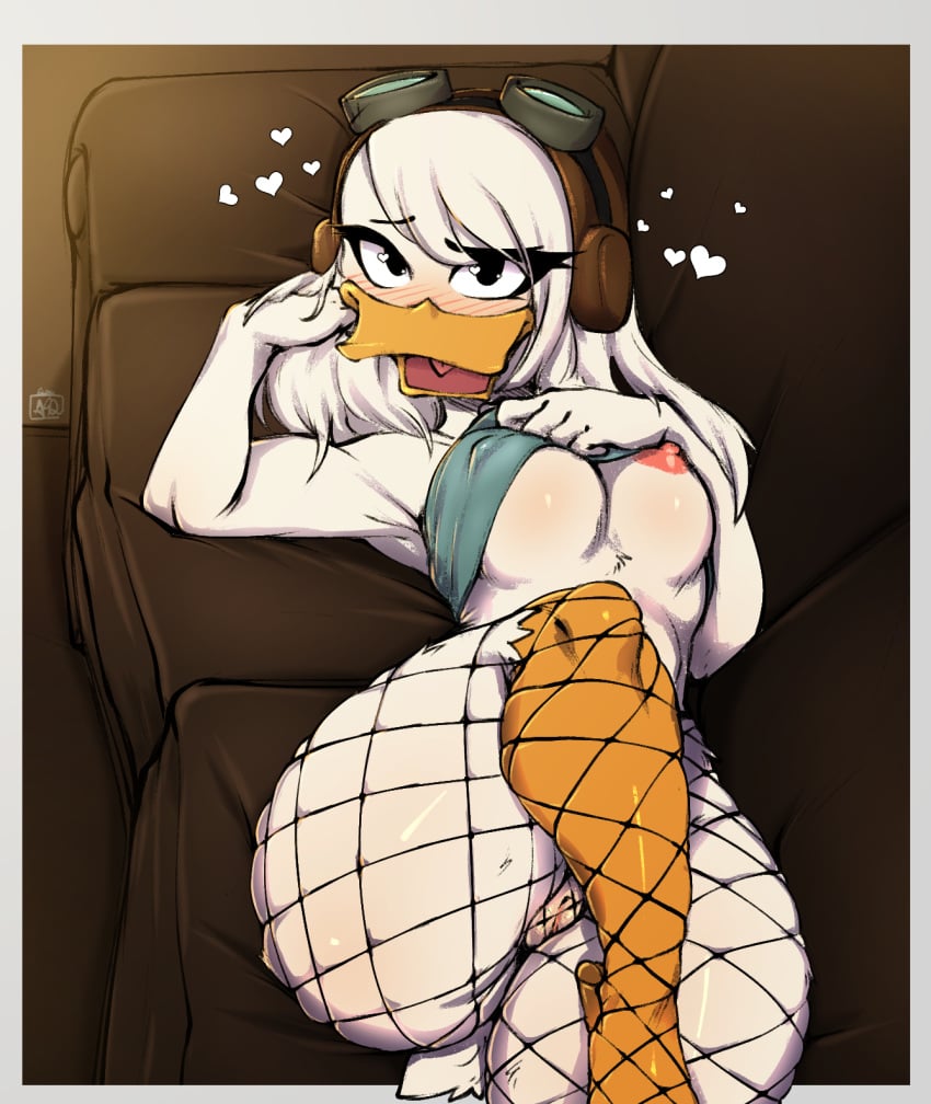 Della Duck (Disney) Cartoon Porn – Anthro – Areolae
