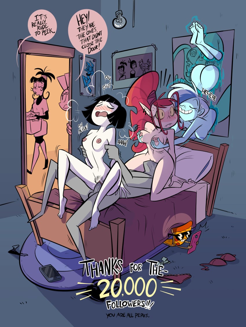 Anon & Creepy Susie (Beetlejuice) Cartoon Porn – Aged Up – Areolae