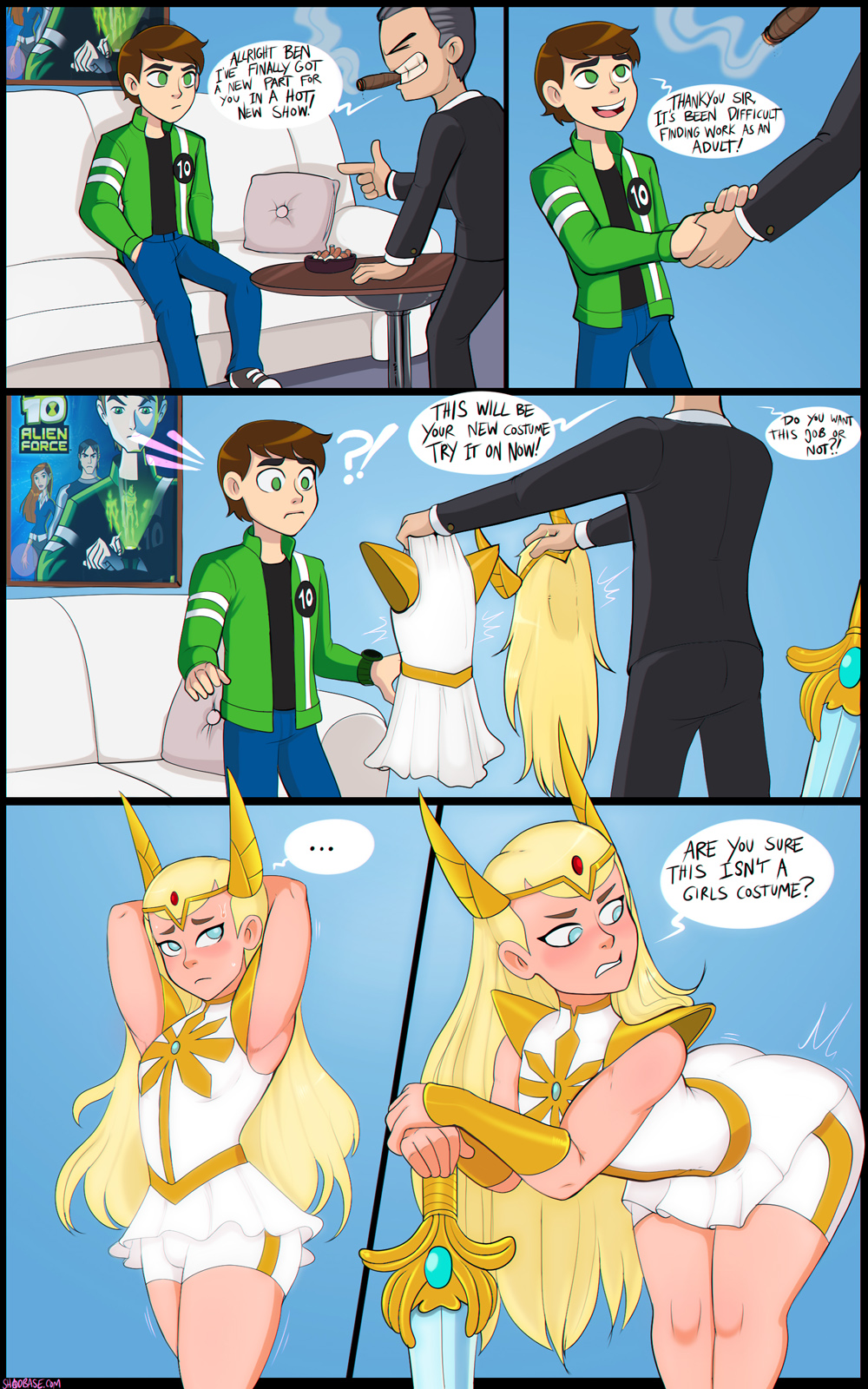 Adora & Ben Tennyson (Ben 10) Cartoon Porn – Androgynous – Armor