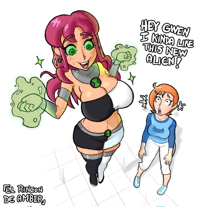 Ben Tennyson & Benfire (Ben 10) Cartoon Porn – Aged Up – Alien