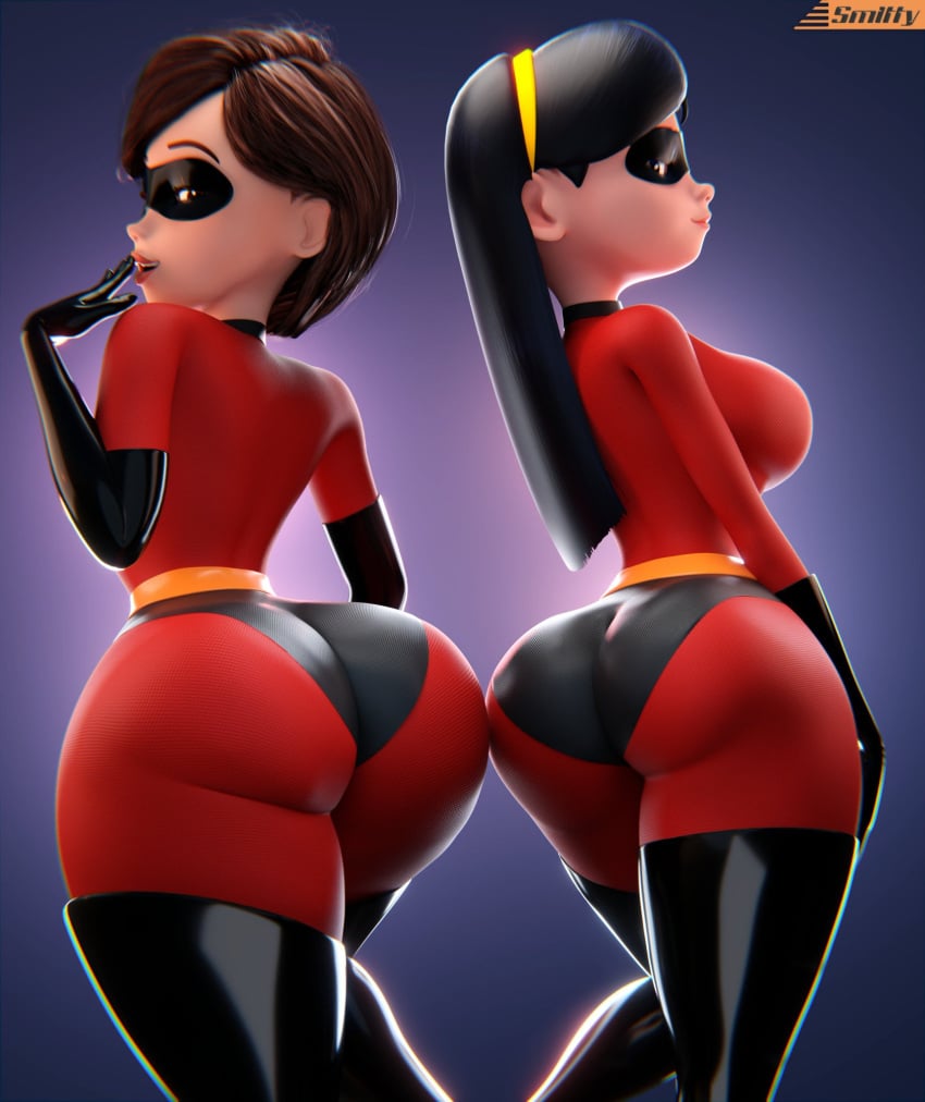 Elastigirl & Helen Parr (Disney) Cartoon Porn – 2 Bodysuits – Aged Up