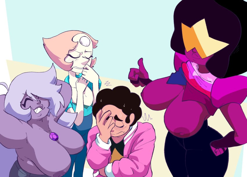 Amethyst & Garnet (Cartoon Network) Cartoon Porn – Afro – Arms Behind…