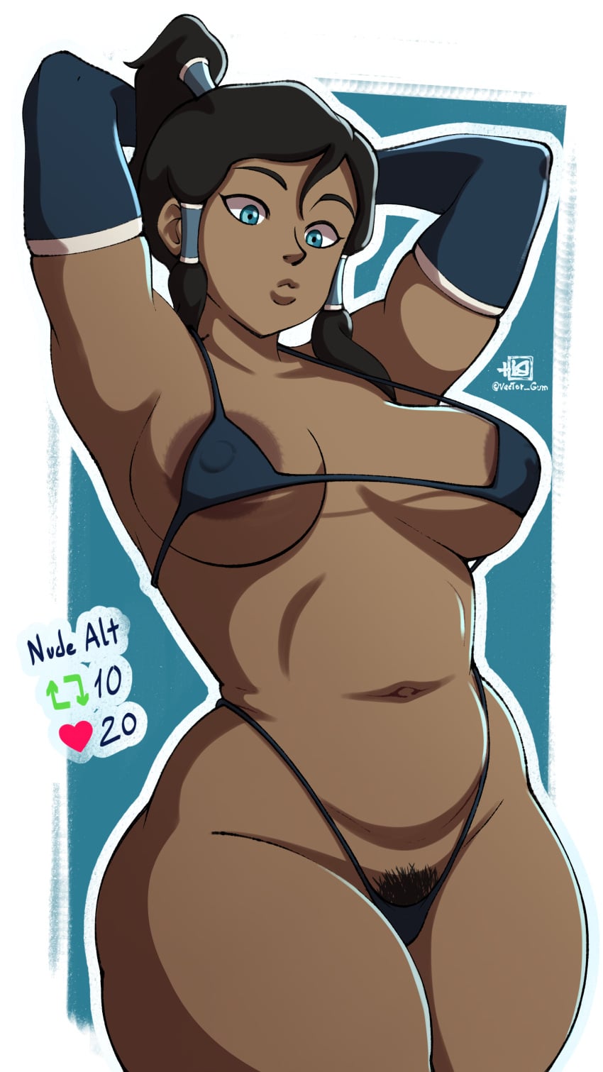 Korra (Avatar Legends) Cartoon Porn – Arms Behind Head – Ass