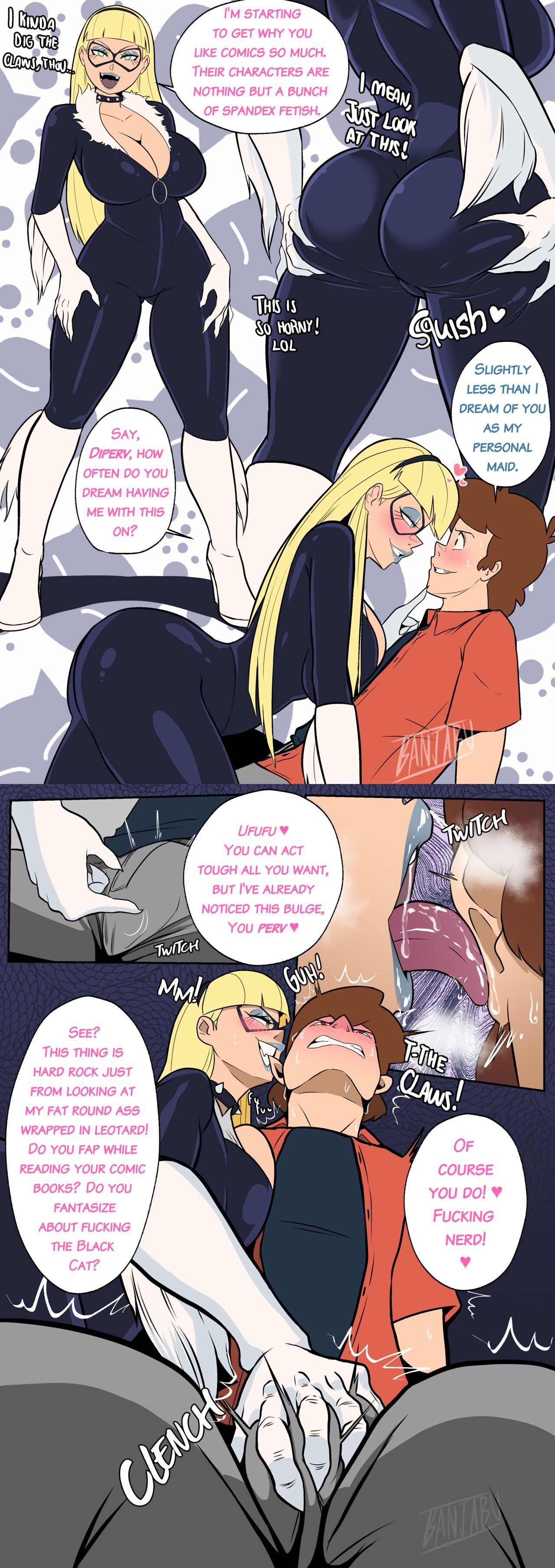 Black Cat & Dipper Pines (Disney) Cartoon Porn – Artist Name – Ass