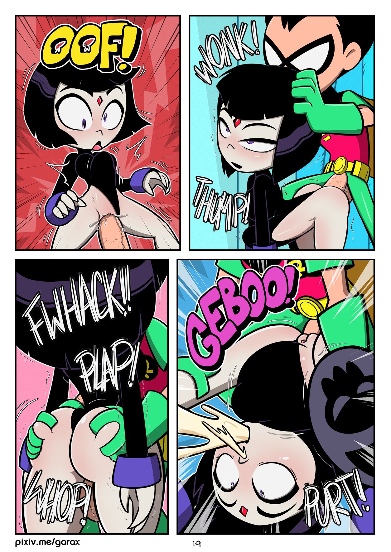 Dick Grayson & Rachel Roth (Cartoon Network) Cartoon Porn – Ass