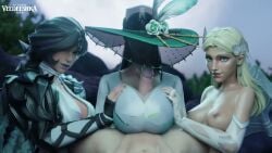 Hela & Invisible Woman (Marvel) Rule 34 Video – Light-skinned Female