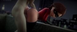 Elastigirl & Helen Parr (Disney) Cartoon Porn Video – All Fours