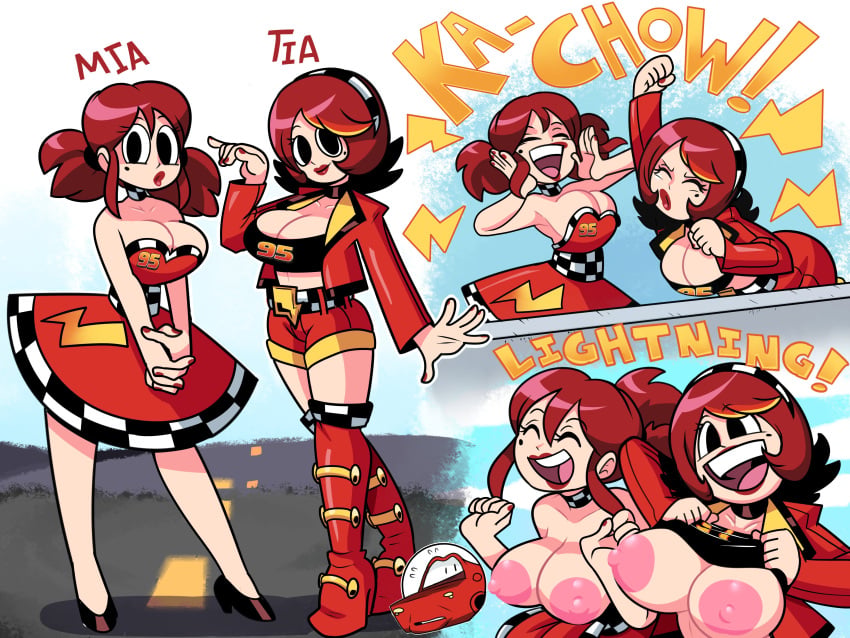 Human Mia & Human Tia (Cars) Cartoon Porn – 5 Fingers – Beauty Mark