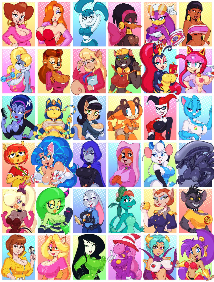 Jessica Rabbit (Aladdin) Cartoon Porn – 4 Fingers