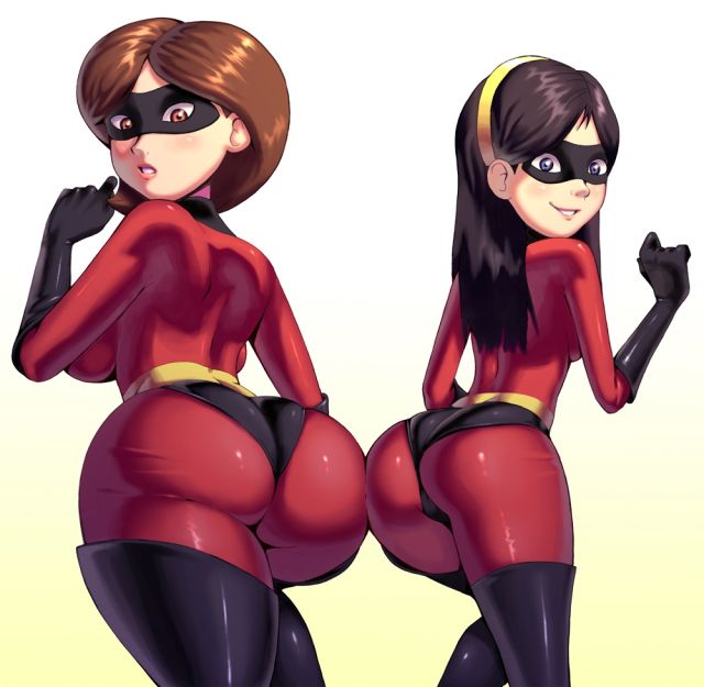 Elastigirl & Helen Parr (Disney) Cartoon Porn – 2 Bodysuits – Armwear