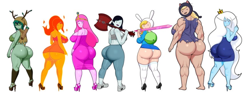 Fionna The Human Girl & Flame Princess (Adventure Time) Cartoon Porn (2)