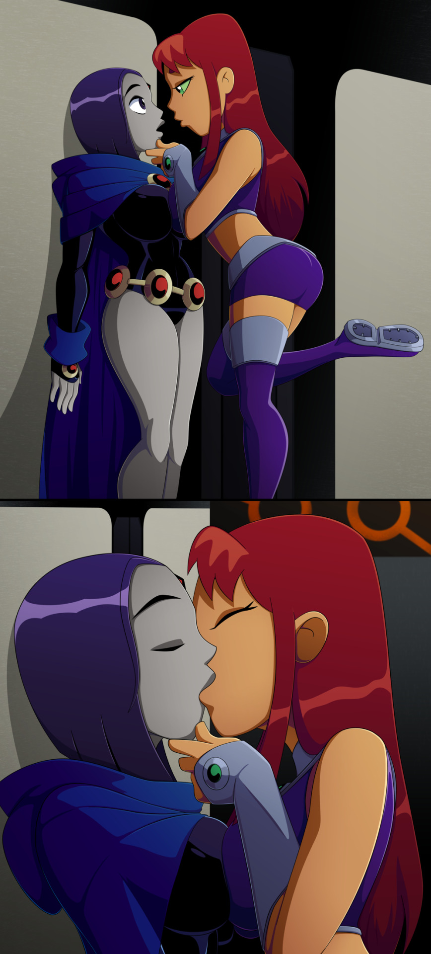 Koriand'r & Rachel Roth (Cartoon Network) Cartoon Porn – Against… (2)