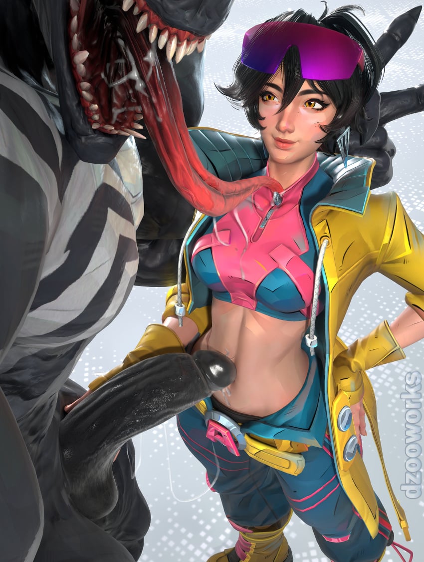 Jubilation Lee & Jubilee (Marvel) Cartoon Porn – Areolae – Black Hair