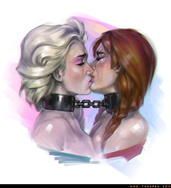 Anna & Elsa (Disney) Cartoon Porn – Blonde Hair – Bondage