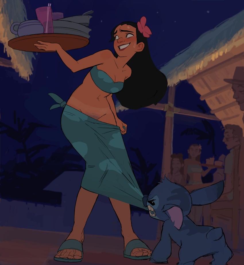 Nani Pelekai & Stitch (Disney) Cartoon Porn – Black Hair – Bra