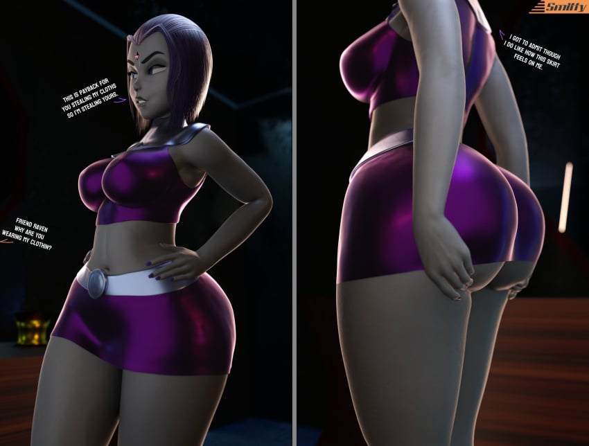Raven & Starfire (Cartoon Network) Cartoon Porn – Ass – Athletic