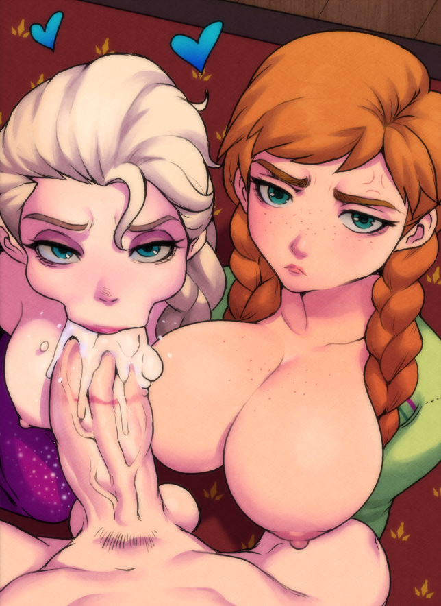 Anna & Elsa (Disney) Cartoon Porn – :>= – Angry